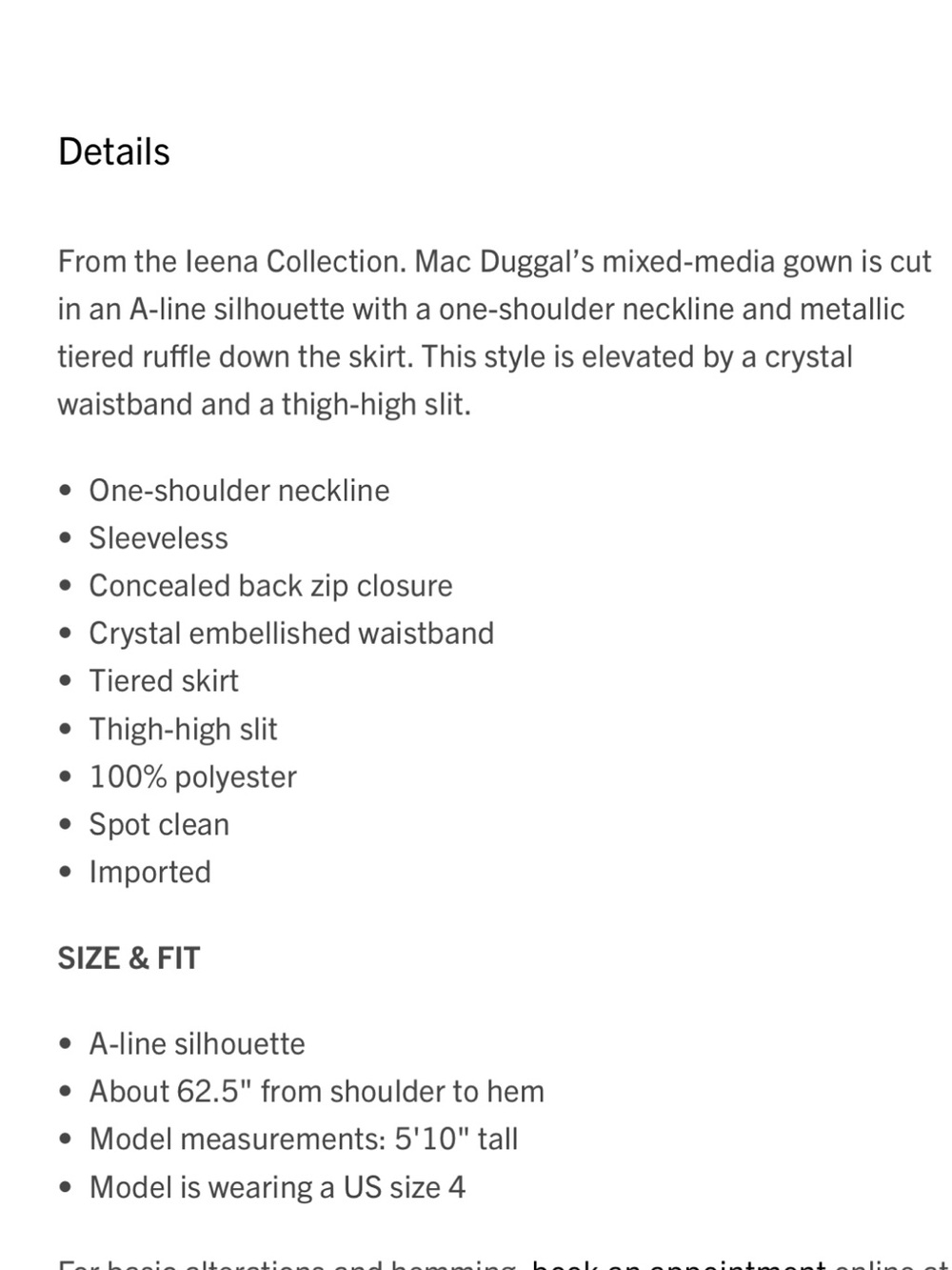 Mac Duggal Ieena black gold metallic one shoulder ruffle tierd gown 8 - Picture 11 of 11